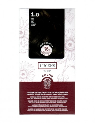 Vopsea de par fara amoniac Negru 1.0 Lucens Umbria