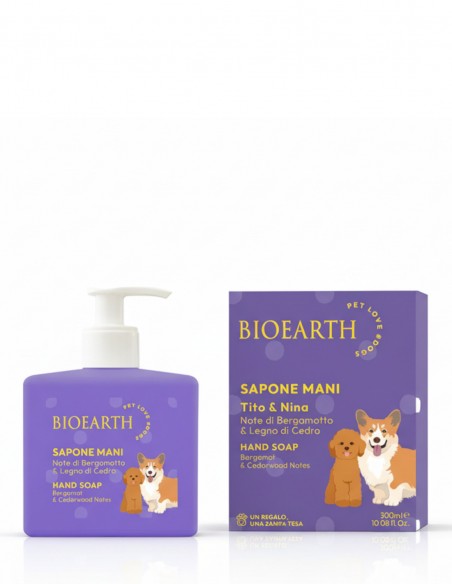 Sapun lichid cedru si bergamota Tito si Nina Pet Love Bioearth, 300ml