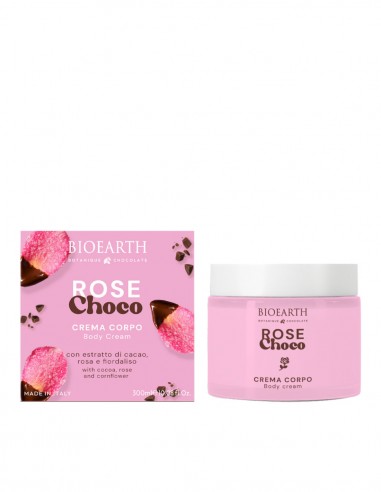 Crema de corp Rose Choco, ciocolata si trandafir, Bioearth, 300ml