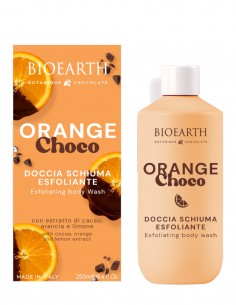 Gel de dus exfoliant Orange Choco, ciocolata si portocala, Bioearth, 250ml