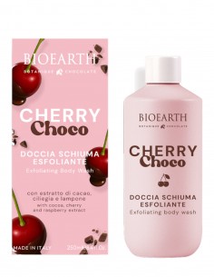 Gel de dus exfoliant Cherry Choco, ciocolata si cirese, Bioearth, 250ml