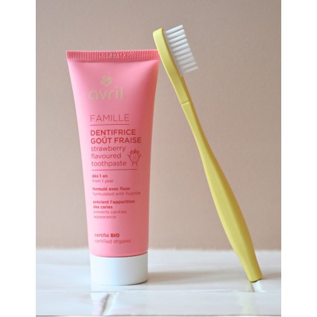 Pasta de dinti cu fluor pentru copii cu capsuni, 75ml - Avril