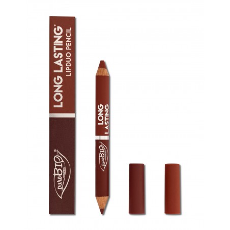 Creion de buze LipDuo, contur buze si ruj, 105L Nude Pescato, Long Lasting PuroBIO