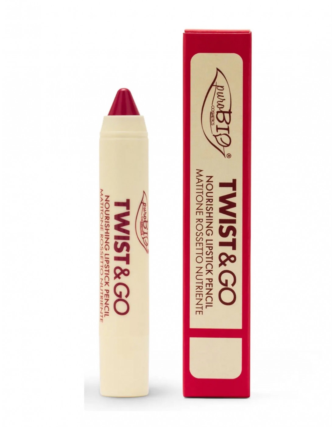 Ruj creion retractabil Twist & Go, Rosa Indiano, PuroBIO
