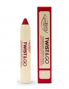 Ruj creion retractabil Twist & Go, Rosso Lampone, PuroBIO