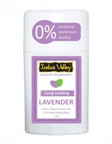 Deodorant natural stick cu lavanda Indus Valley, 50g
