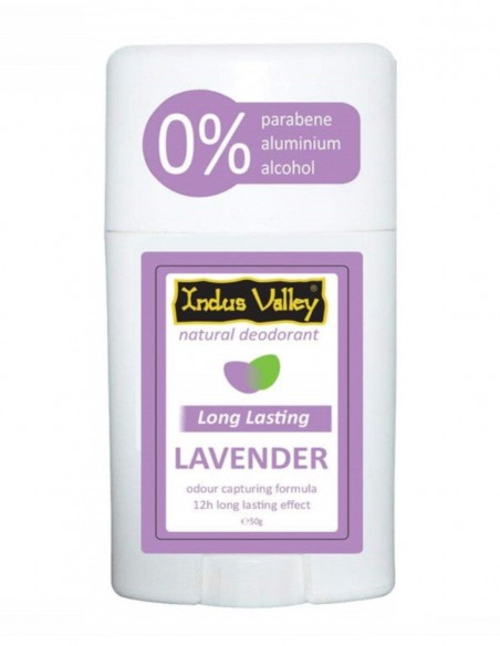 Deodorant natural stick cu lavanda Indus Valley, 50g