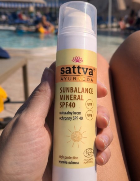 Crema protectie solara SPF40 Mineral Sunbalance Sattva Ayurveda, 75ml