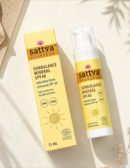 Crema protectie solara SPF40 Mineral Sunbalance Sattva Ayurveda, 75ml