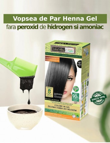 Vopsea henna gel fara amoniac Negru 1.0 Indus Valley