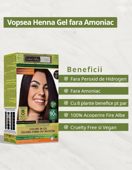 Vopsea henna gel fara amoniac Saten Inchis 3.0 Indus Valley