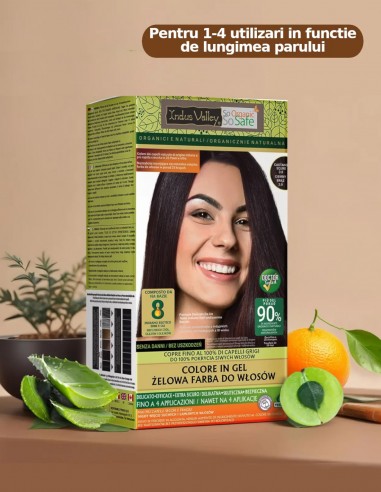 Vopsea henna gel fara amoniac Saten Inchis 3.0 Indus Valley