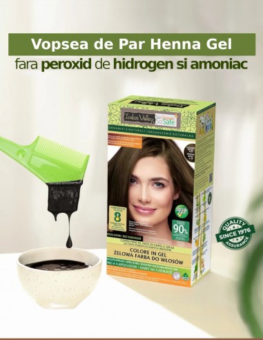 Vopsea henna gel fara amoniac Saten Mediu 4.0 Indus Valley