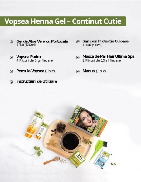 Vopsea henna gel fara amoniac Saten Deschis 5.0 Indus Valley