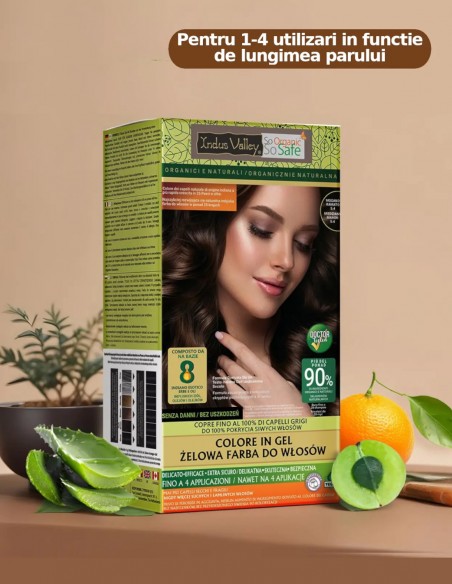 Vopsea henna gel fara amoniac Cupru Mahon 5.40 Indus Valley