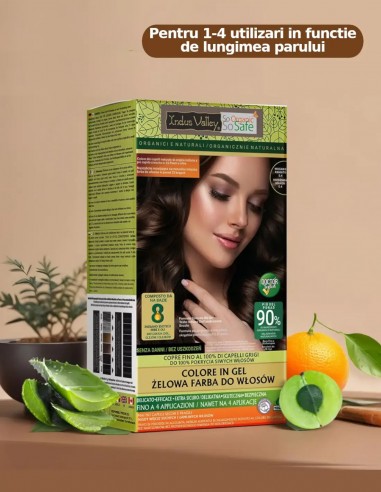 Vopsea henna gel fara amoniac Blond Inchis 6.0 Indus Valley