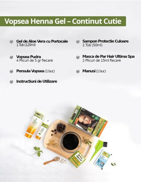 Vopsea henna gel fara amoniac Blond Mediu 7.0 Indus Valley