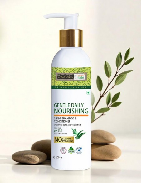 Sampon si balsam 2 in 1 pentru uz zilnic Indus Valley, 200ml
