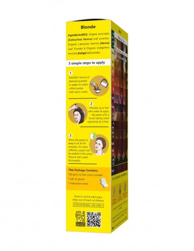 Vopsea Henna Blond Bio Organic Indus Valley, 100gr