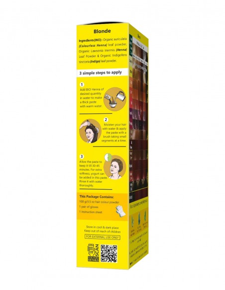Vopsea Henna Blond Bio Organic Indus Valley, 100gr