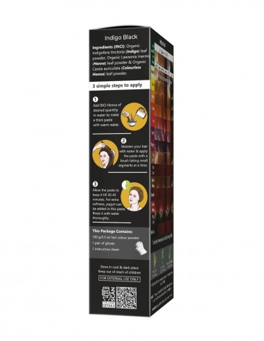 Vopsea Henna Negru Indigo Bio Organic...