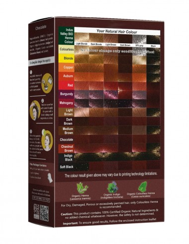 Vopsea Henna Rosu Burgundy Bio Organic Indus Valley, 100gr