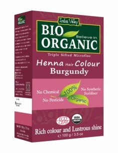 Vopsea Henna Rosu Burgundy Bio Organic Indus Valley, 100gr