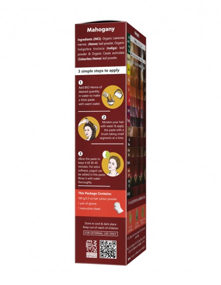Vopsea Henna Rosu Mahon Bio Organic Indus Valley, 100gr