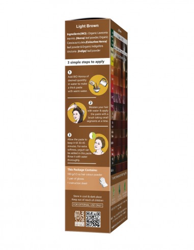 Vopsea Henna Saten Deschis Bio Organic Indus Valley, 100gr