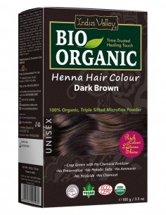 Vopsea Henna Saten Inchis Bio Organic Indus Valley, 100gr