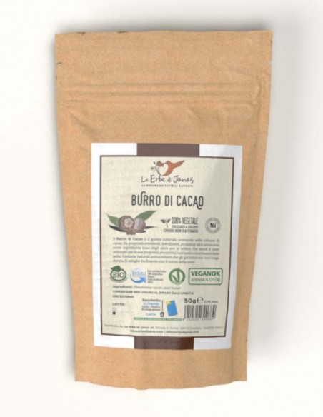 Unt de cacao natural, 50gr - Erbe di Janas