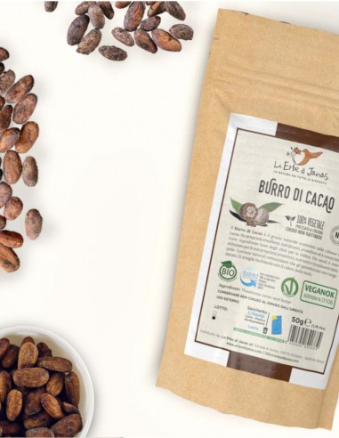 Unt de cacao natural, 50gr - Erbe di Janas