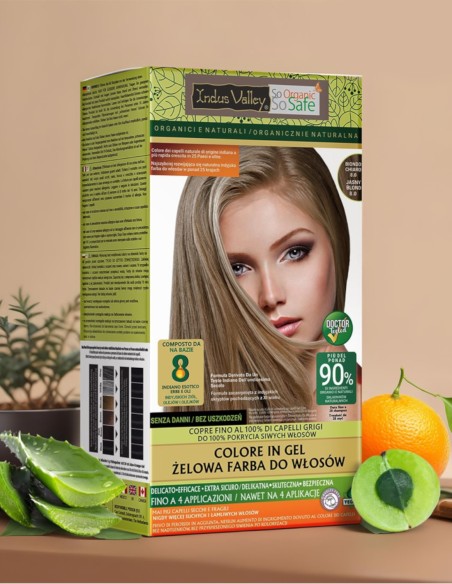 Vopsea henna gel fara amoniac Blond Foarte Deschis 9.0 Indus Valley