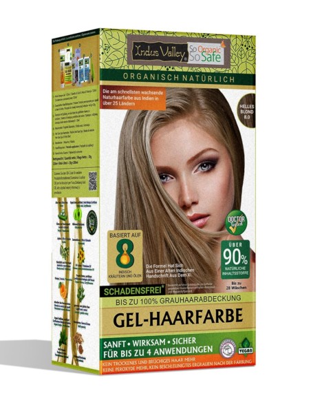 Vopsea henna gel fara amoniac Blond Foarte Deschis 9.0 Indus Valley