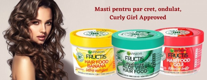 Masca cu banane, aloe, goji, papaya, macadamia Garnier pentru parul cret