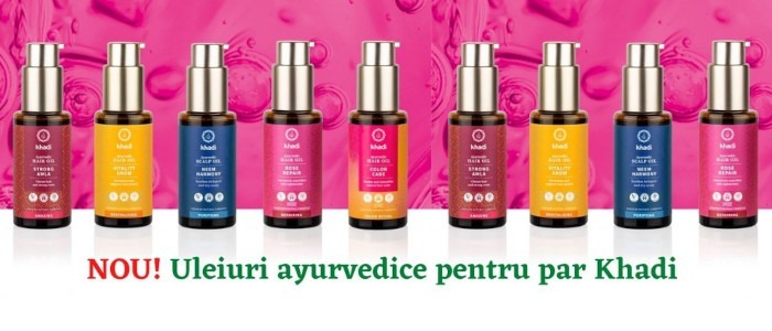 Uleiuri ayurvedice pentru par: anticadere, stimulare crestere par, scalp sensibil, reparator si protectie culoare Khadi